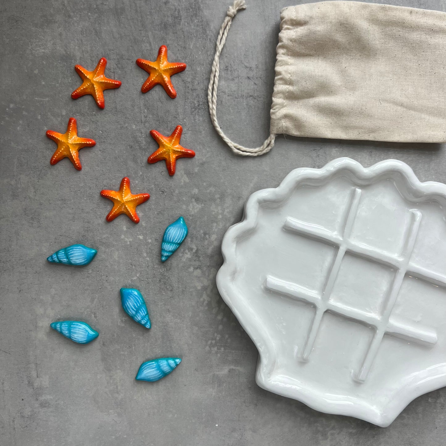 Starfish & Shells | Tic-Tac-Toe Board