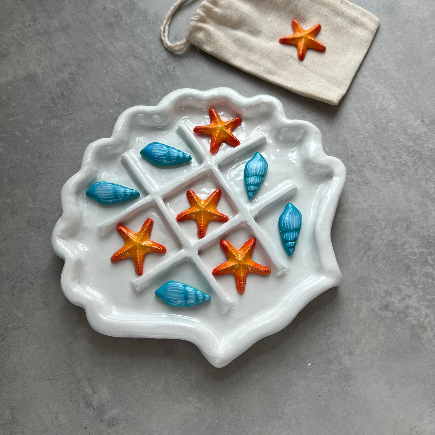 Starfish & Shells | Tic-Tac-Toe Board