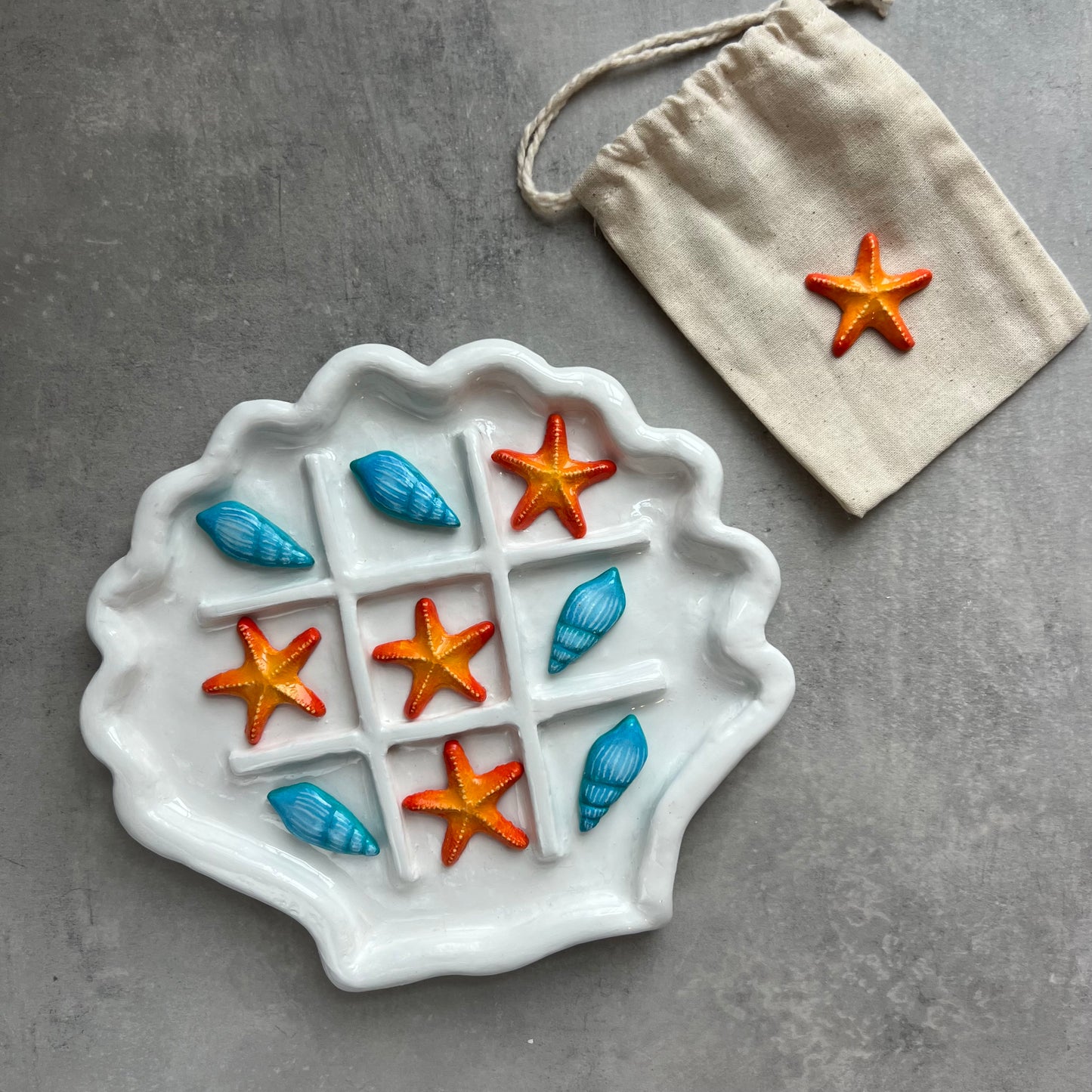 Starfish & Shells | Tic-Tac-Toe Board