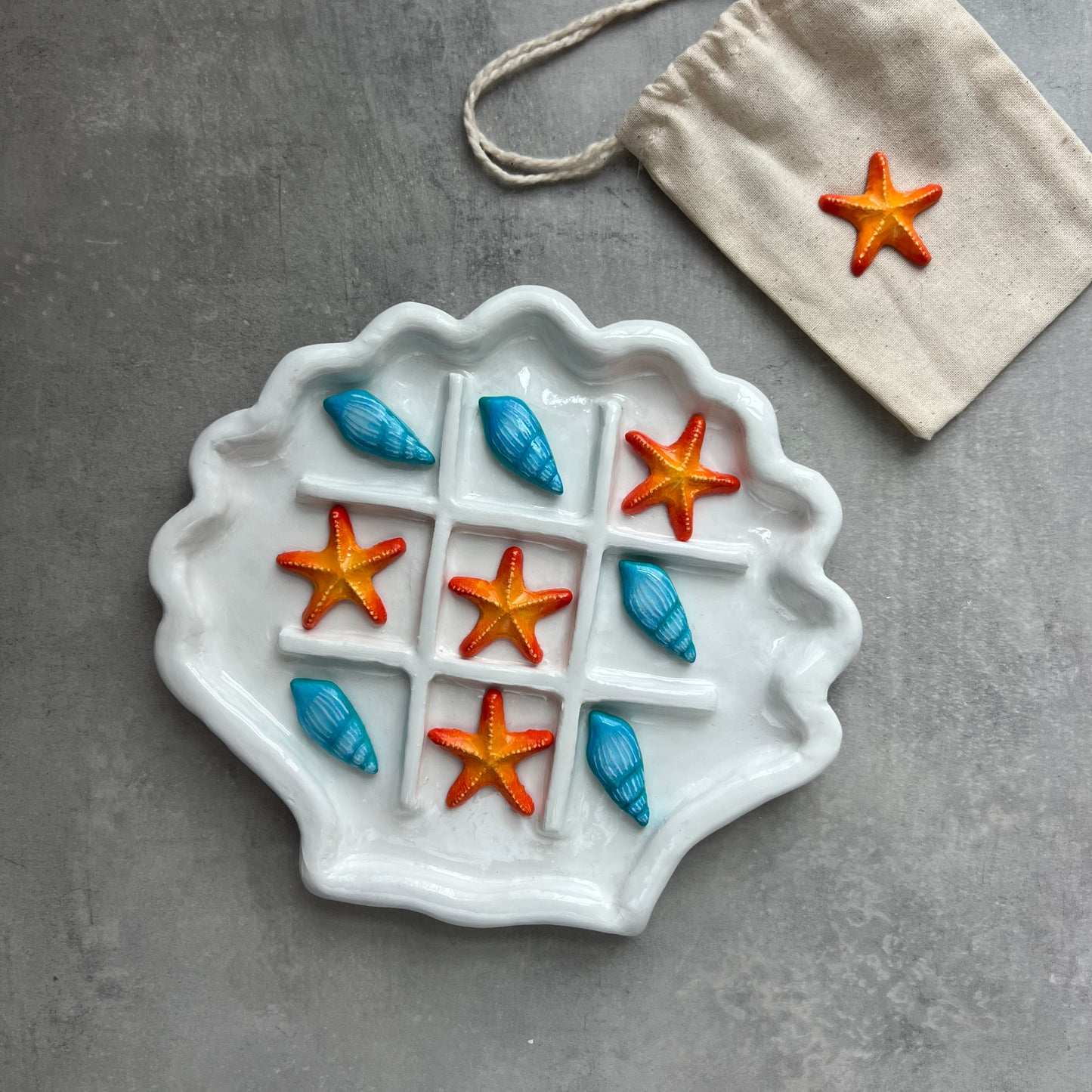 Starfish & Shells | Tic-Tac-Toe Board